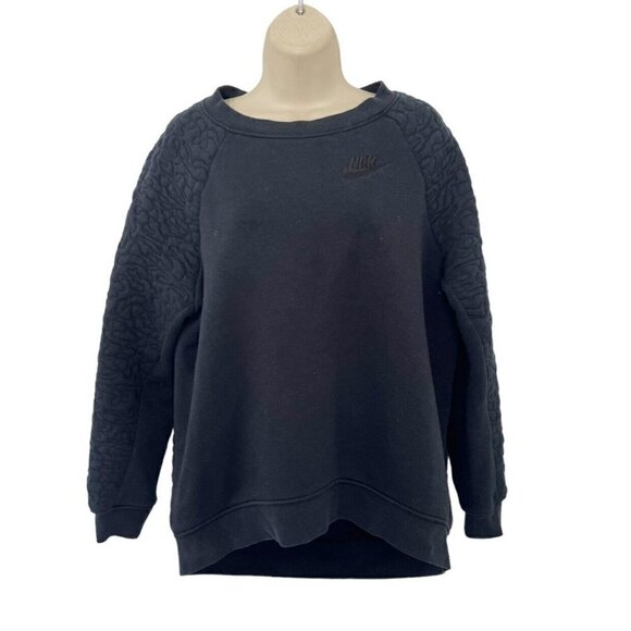 Nike Women's Sz M Black Sportswear Rally Crewneck Sweatshirt Style #841645-010 - Picture 2 of 10